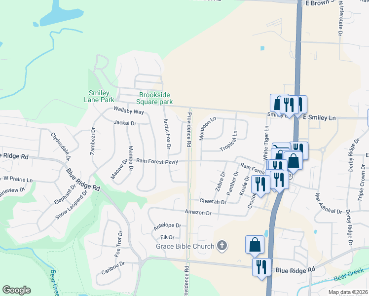 map of restaurants, bars, coffee shops, grocery stores, and more near 3923 Snowy Owl Drive in Columbia