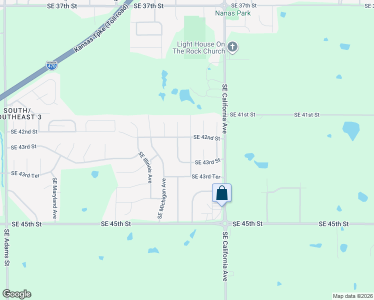 map of restaurants, bars, coffee shops, grocery stores, and more near 4221 Southeast Minnesota Avenue in Topeka