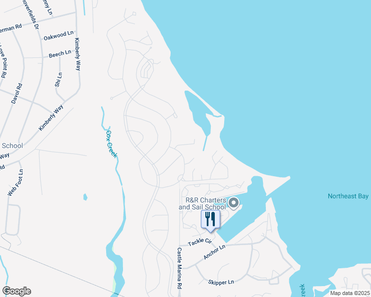 map of restaurants, bars, coffee shops, grocery stores, and more near 200 Harrier Way in Chester