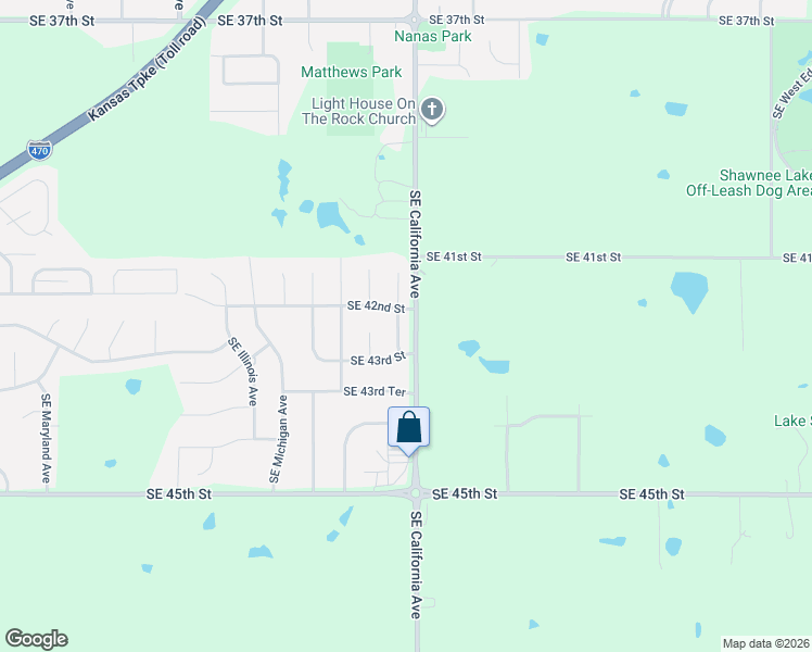 map of restaurants, bars, coffee shops, grocery stores, and more near 4220 SE Colorado Ave in Topeka