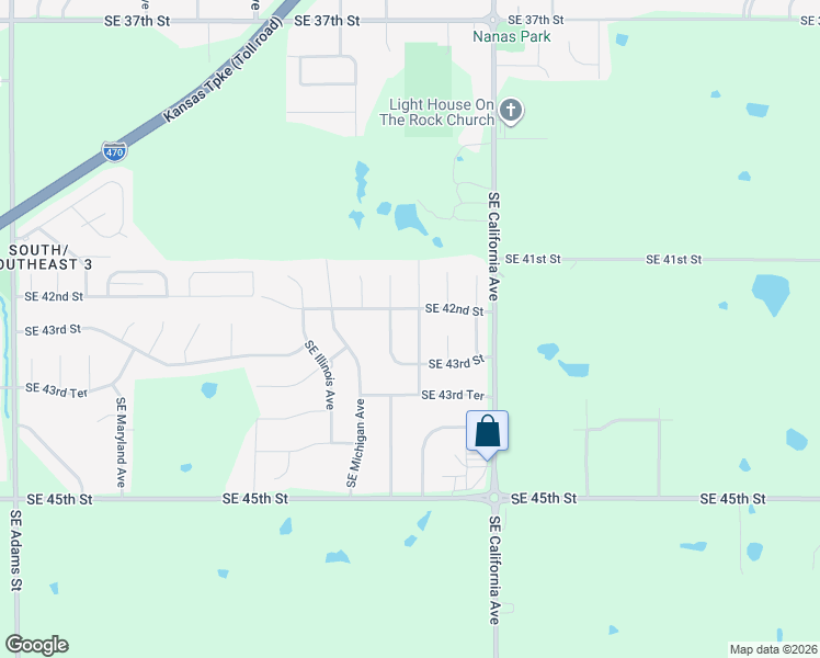 map of restaurants, bars, coffee shops, grocery stores, and more near 4221 Southeast Minnesota Avenue in Topeka