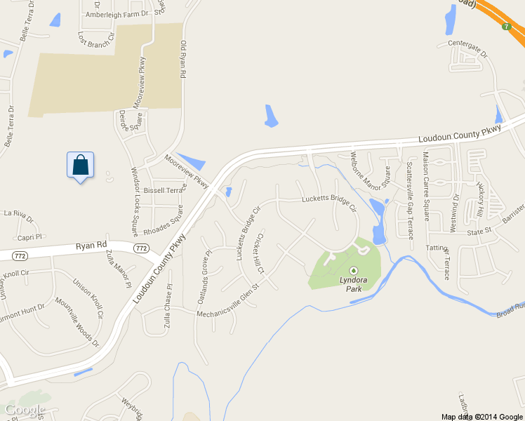 map of restaurants, bars, coffee shops, grocery stores, and more near 43513 Lucketts Bridge Circle in Ashburn