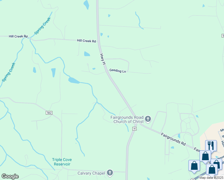 map of restaurants, bars, coffee shops, grocery stores, and more near 533 State Highway H in Troy