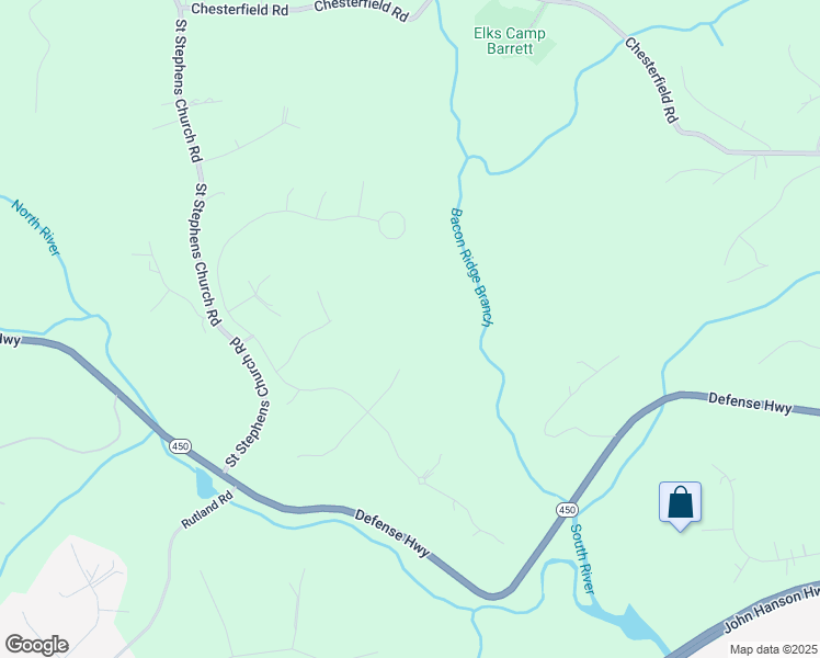 map of restaurants, bars, coffee shops, grocery stores, and more near 1500 Cheltenham Court East in Crownsville