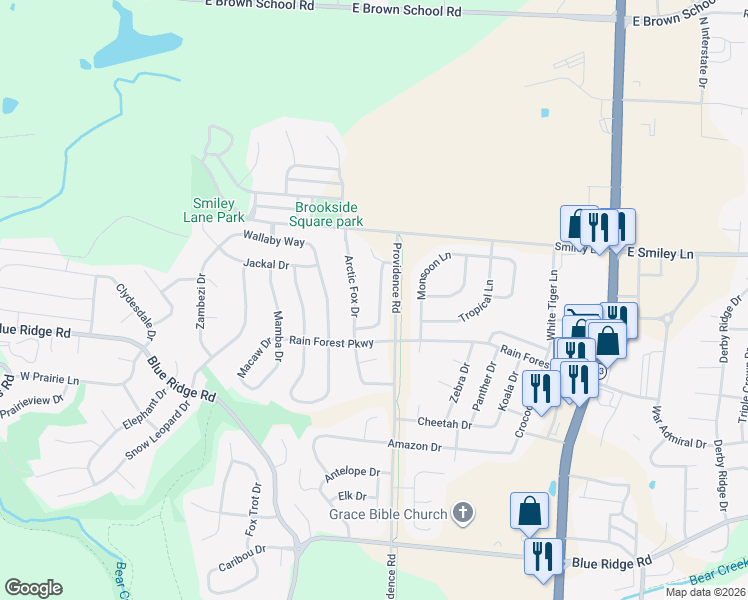 map of restaurants, bars, coffee shops, grocery stores, and more near 3923 Snowy Owl Drive in Columbia