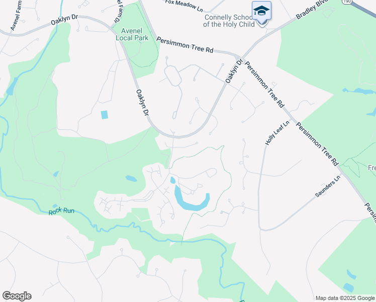 map of restaurants, bars, coffee shops, grocery stores, and more near 9416 Wing Foot Court in Potomac