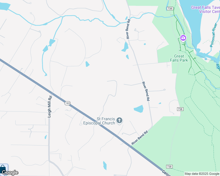map of restaurants, bars, coffee shops, grocery stores, and more near 9310 Georgetown Pike in Great Falls