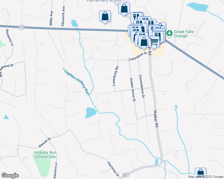 map of restaurants, bars, coffee shops, grocery stores, and more near 10004 Minburn Street in Great Falls
