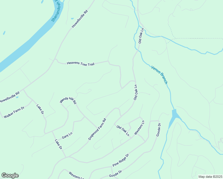 map of restaurants, bars, coffee shops, grocery stores, and more near Old Oregon Road in Front Royal