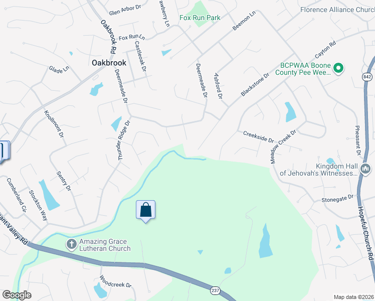 map of restaurants, bars, coffee shops, grocery stores, and more near 7351 Blackstone Drive in Florence