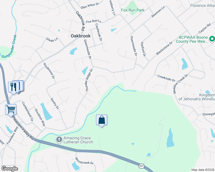 map of restaurants, bars, coffee shops, grocery stores, and more near 7593 Cloudstone Drive in Florence