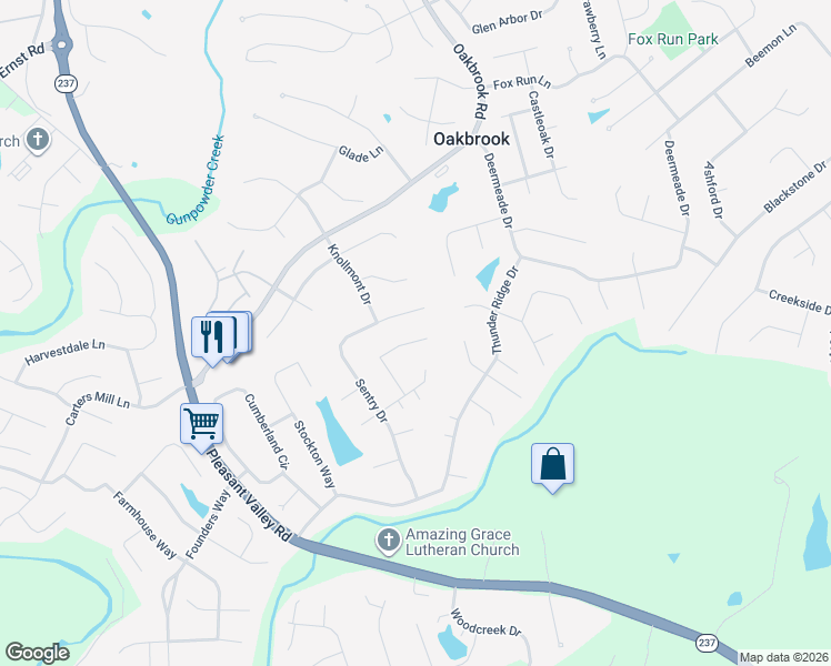 map of restaurants, bars, coffee shops, grocery stores, and more near 8869 Sentry Drive in Florence