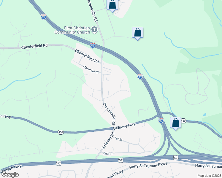map of restaurants, bars, coffee shops, grocery stores, and more near 1909 Eleanor Court in Annapolis