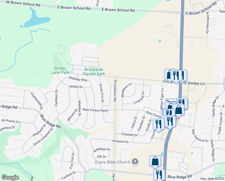 map of restaurants, bars, coffee shops, grocery stores, and more near 4019 Snowy Owl Drive in Columbia