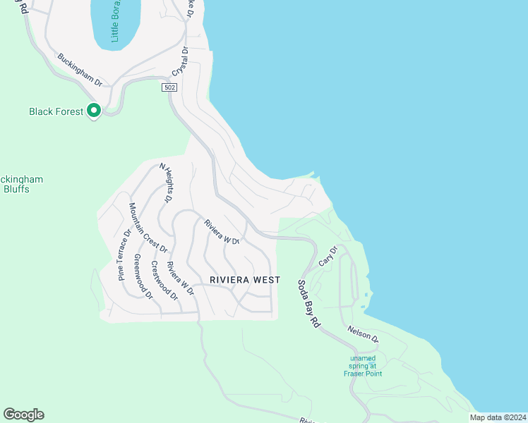 map of restaurants, bars, coffee shops, grocery stores, and more near 3394 Westlake Court in Kelseyville