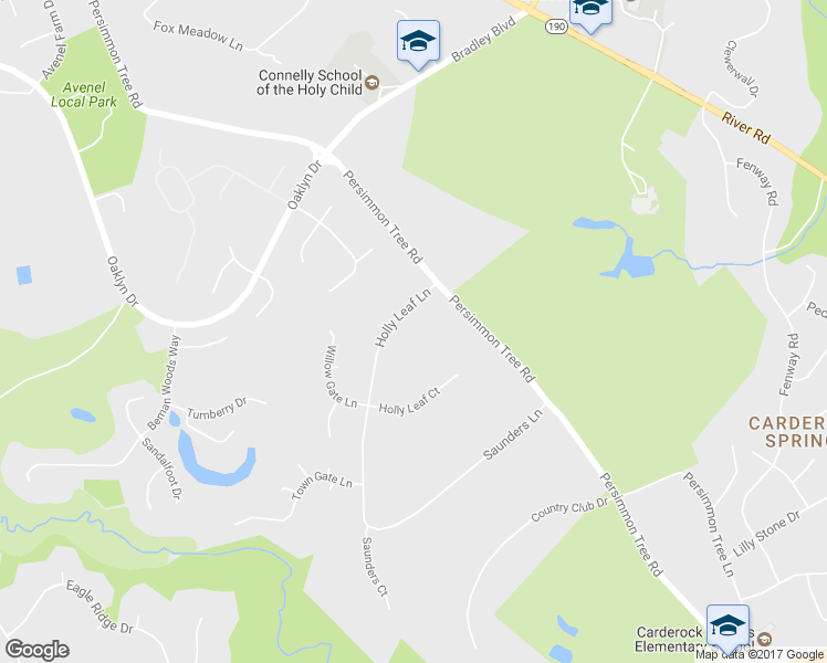 map of restaurants, bars, coffee shops, grocery stores, and more near 8908 Holly Leaf Lane in Bethesda