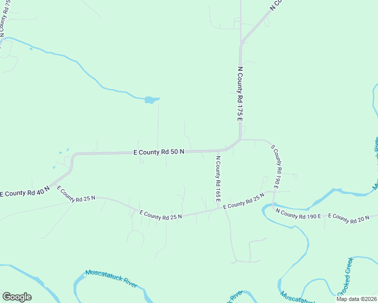 map of restaurants, bars, coffee shops, grocery stores, and more near 1530 East County Road 50 North in North Vernon