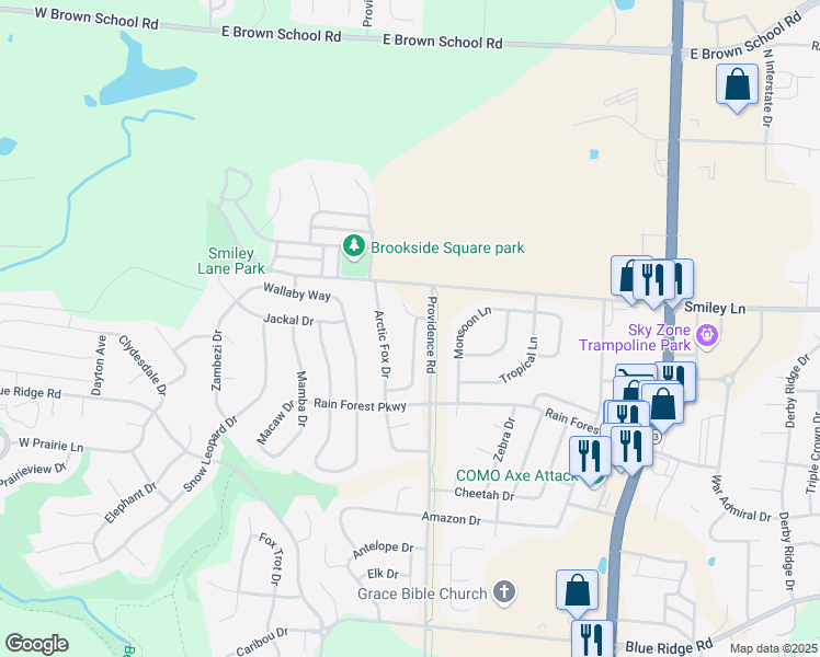 map of restaurants, bars, coffee shops, grocery stores, and more near 4019 Snowy Owl Drive in Columbia