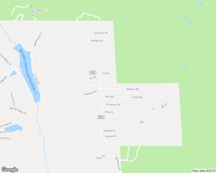 map of restaurants, bars, coffee shops, grocery stores, and more near 107 Gentian Road in Woodland Park