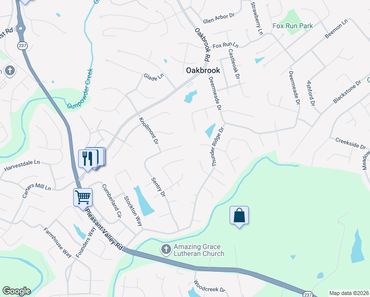 map of restaurants, bars, coffee shops, grocery stores, and more near 8869 Sentry Drive in Florence