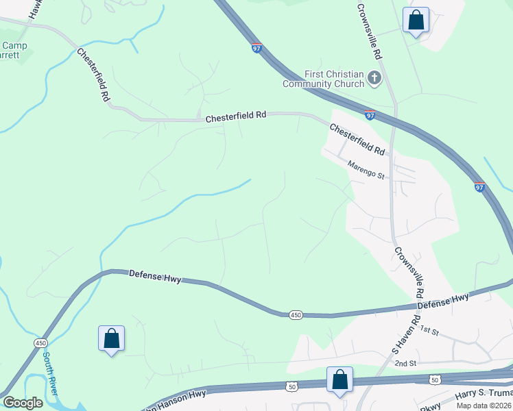 map of restaurants, bars, coffee shops, grocery stores, and more near 1914 Pump Handle Court in Crownsville