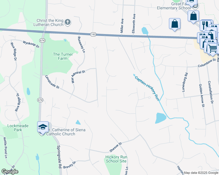 map of restaurants, bars, coffee shops, grocery stores, and more near 10306 Galpin Court in Great Falls
