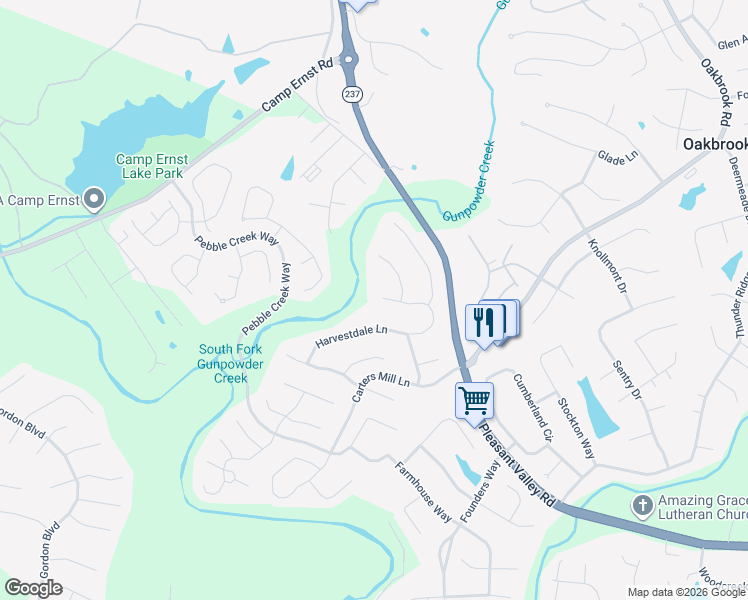map of restaurants, bars, coffee shops, grocery stores, and more near 7436 Harvestdale Lane in Florence