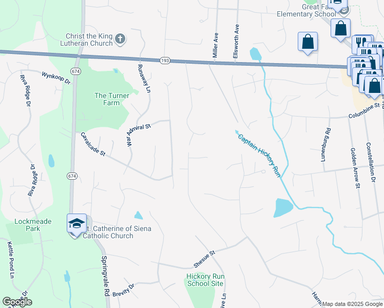 map of restaurants, bars, coffee shops, grocery stores, and more near 10306 Galpin Court in Great Falls