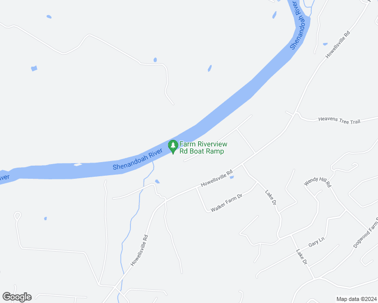 map of restaurants, bars, coffee shops, grocery stores, and more near 31 Farms Riverview Road in Front Royal