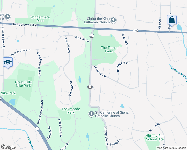 map of restaurants, bars, coffee shops, grocery stores, and more near 933 Springvale Road in Great Falls
