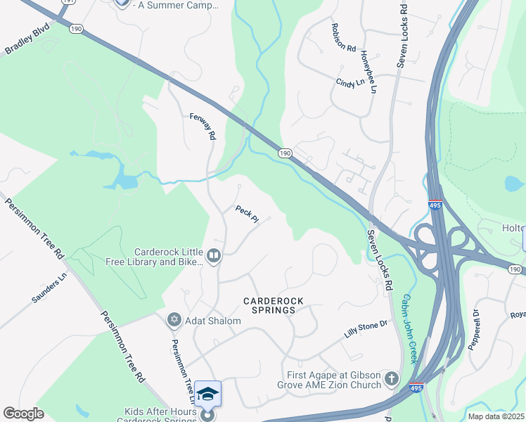 map of restaurants, bars, coffee shops, grocery stores, and more near 8322 Still Spring Court in Bethesda