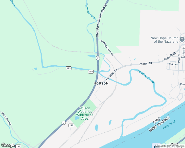 map of restaurants, bars, coffee shops, grocery stores, and more near 38903 Shady Cove Road in Middleport