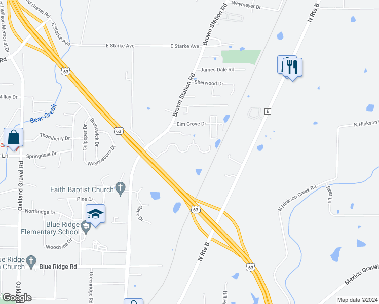 map of restaurants, bars, coffee shops, grocery stores, and more near 3240-3242 Jenne Hill Drive in Columbia