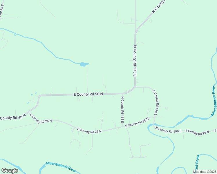 map of restaurants, bars, coffee shops, grocery stores, and more near 1530 East County Road 50 North in North Vernon