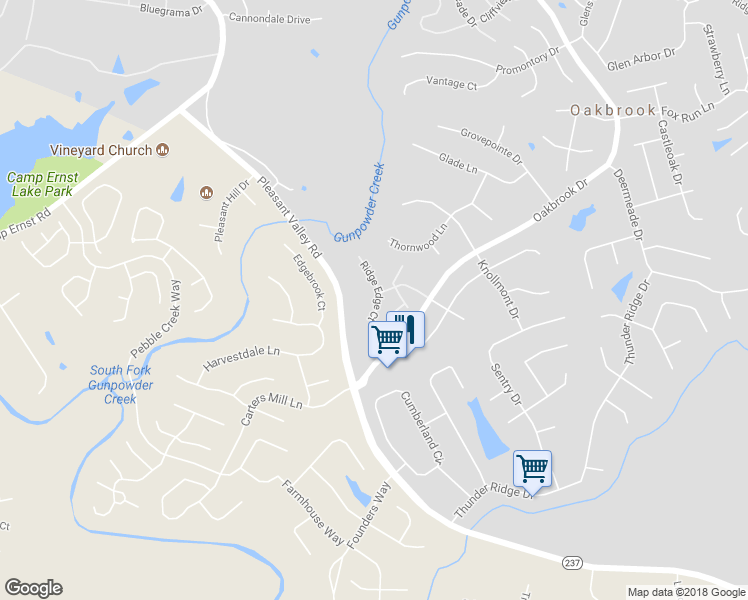 map of restaurants, bars, coffee shops, grocery stores, and more near 7371 Ridge Edge Court in Florence