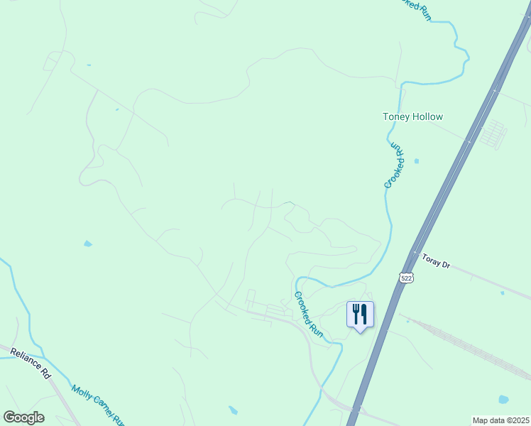 map of restaurants, bars, coffee shops, grocery stores, and more near 19 Flagstick Court in Front Royal