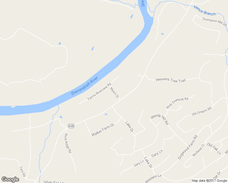 map of restaurants, bars, coffee shops, grocery stores, and more near Myers Drive in Front Royal