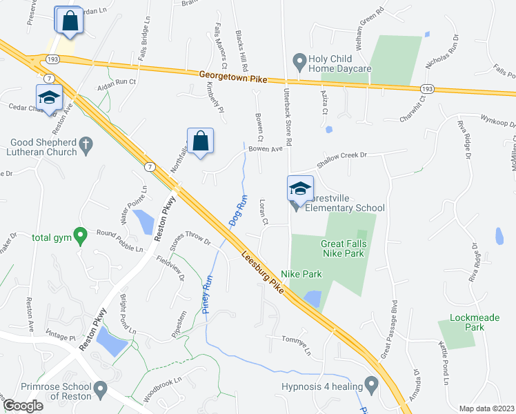 map of restaurants, bars, coffee shops, grocery stores, and more near 1092 Loran Court in Great Falls