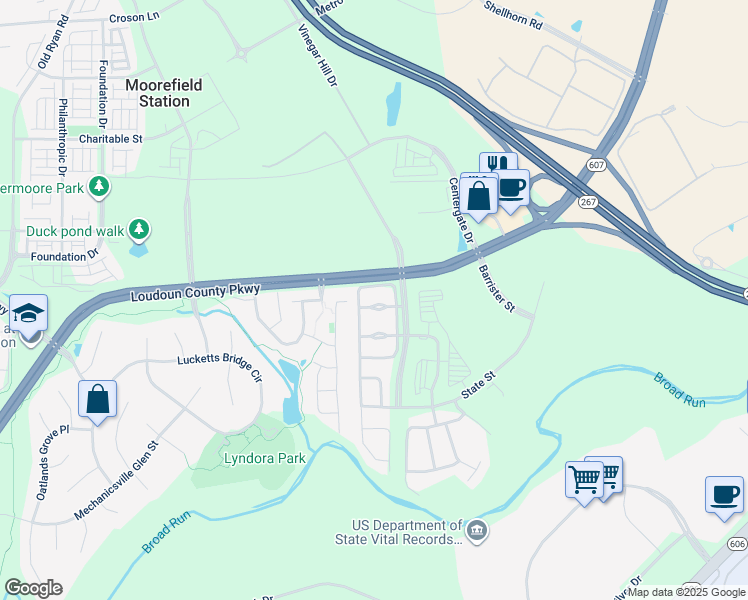 map of restaurants, bars, coffee shops, grocery stores, and more near 43782 Virginia Manor Terrace in Ashburn