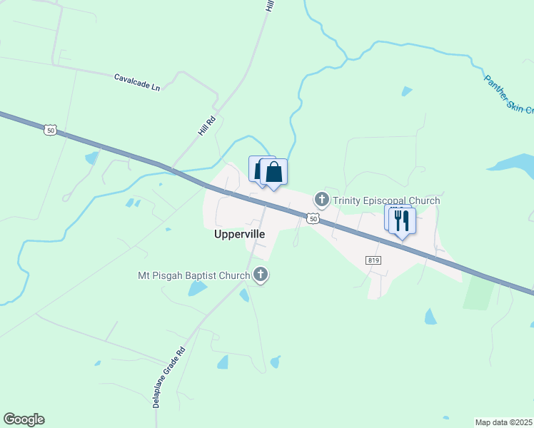 map of restaurants, bars, coffee shops, grocery stores, and more near in Upperville