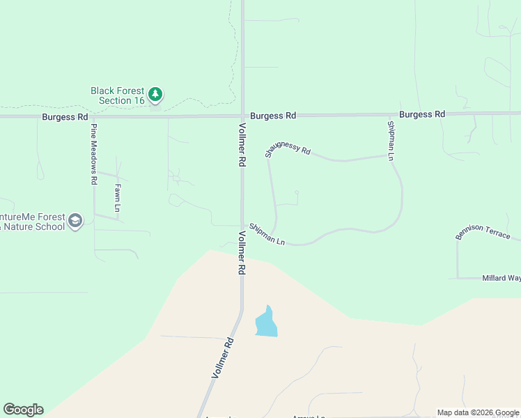 map of restaurants, bars, coffee shops, grocery stores, and more near 11148 Shaugnessy Road in Colorado Springs