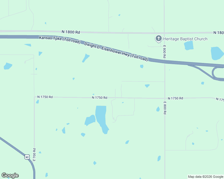 map of restaurants, bars, coffee shops, grocery stores, and more near 762 North 1750 Road in Lawrence