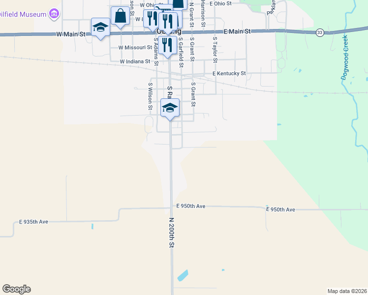 map of restaurants, bars, coffee shops, grocery stores, and more near 1 Edgewood Lane in Oblong