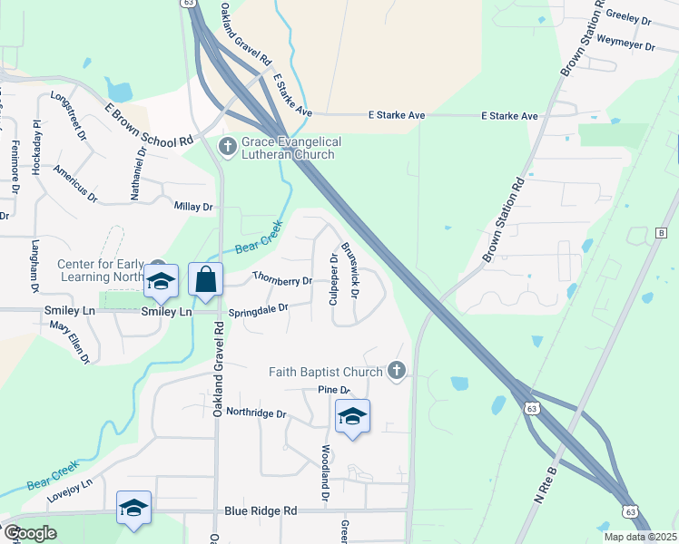 map of restaurants, bars, coffee shops, grocery stores, and more near 4302 Culpeper Drive in Columbia