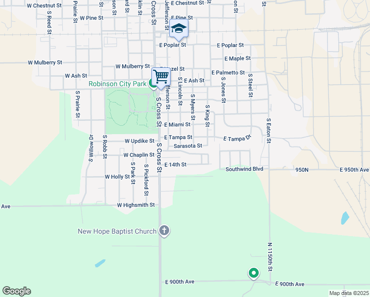 map of restaurants, bars, coffee shops, grocery stores, and more near 247 Sarasota Street in Robinson