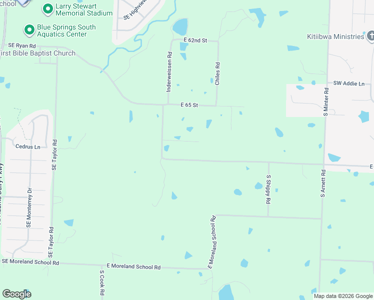 map of restaurants, bars, coffee shops, grocery stores, and more near 29310 Southeast Ryan Road in Blue Springs