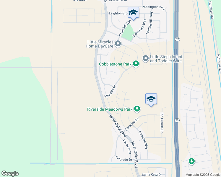 map of restaurants, bars, coffee shops, grocery stores, and more near 1425 Minories Drive in Olivehurst