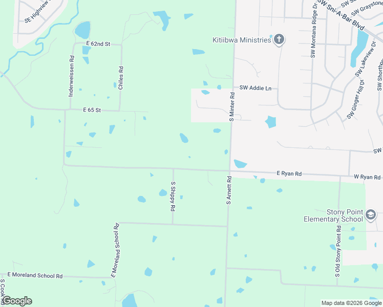 map of restaurants, bars, coffee shops, grocery stores, and more near 31000 Southeast Ryan Road in Grain Valley