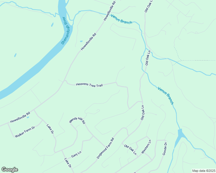 map of restaurants, bars, coffee shops, grocery stores, and more near 384 Heavens Tree Trail in Front Royal