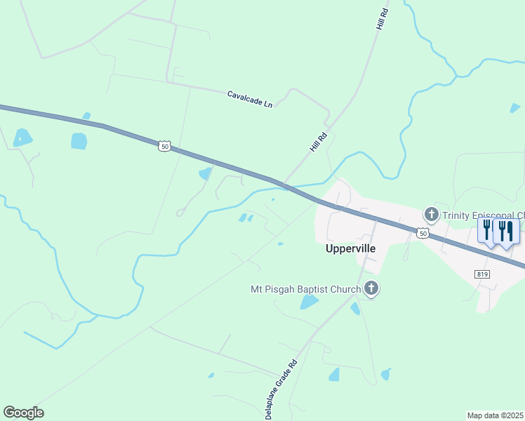 map of restaurants, bars, coffee shops, grocery stores, and more near 9341 Brooks Cluster Circle in Upperville